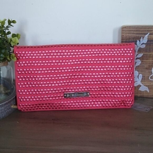 NWOT BCBGeneration Tess Foldover Studded Clutch - Picture 2 of 14